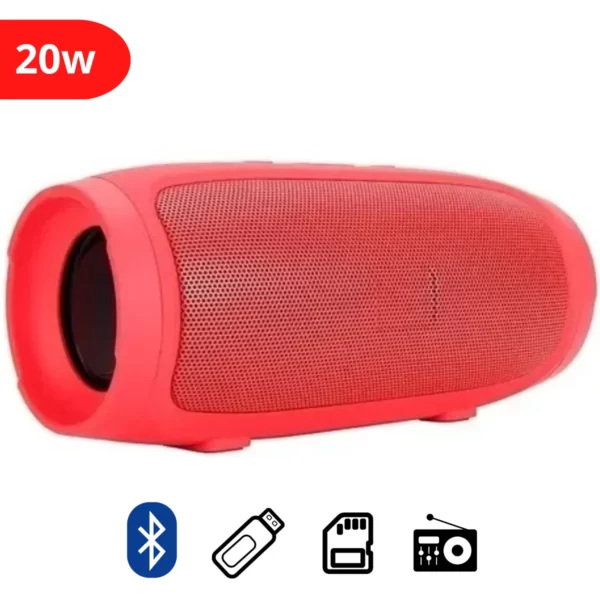 Caixa Caixinha De Som Bluetooth Pendrive Cartão SD Alto Falante 20w Portátil - Imagem 8