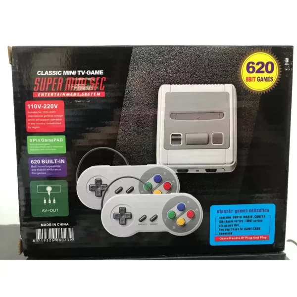 Videogame Clássico Super Nintendo Mini SNES 8 bits 620 jogos - Imagem 2
