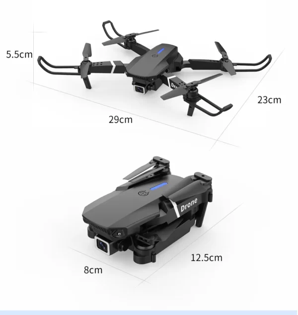 Drone profissional e88 4k, câmera hd grande angular, wi-fi, fpv, altura, dobrável, quadricóptero rc, helicóptero, brinquedos infantis sem câmera - Imagem 5